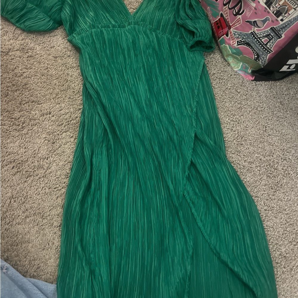 Anthropologie Green Maxi Dress